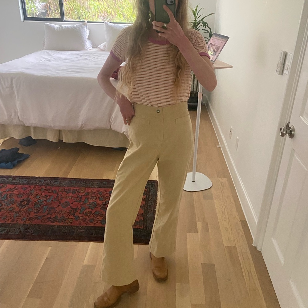 Vintage Tan high rise canvas pants
